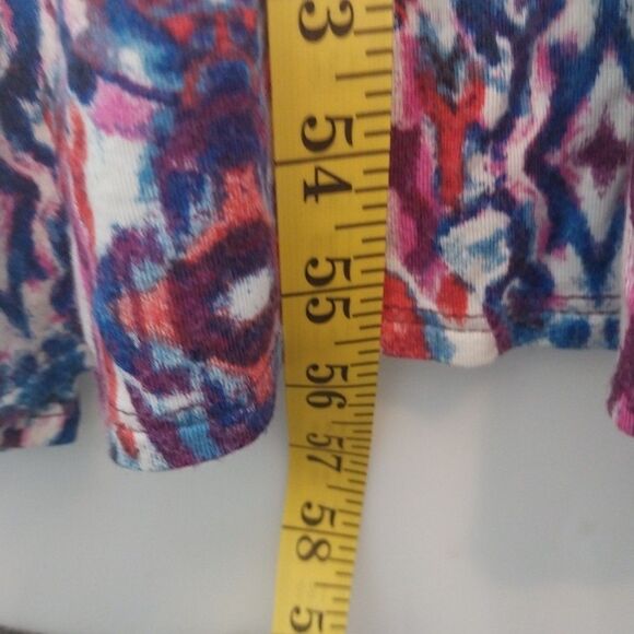 Loveappella Babydoll Maxi Sundress XS Empire Waist Stretch Colorful Beachy Boho - Picture 3 of 6